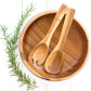 Fair Trade Hand-carved Acacia Wood Salad Servers