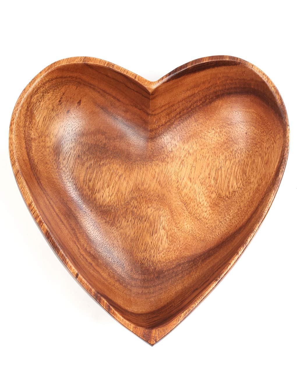 Fair Trade Acacia Wood Large Heart Bowl