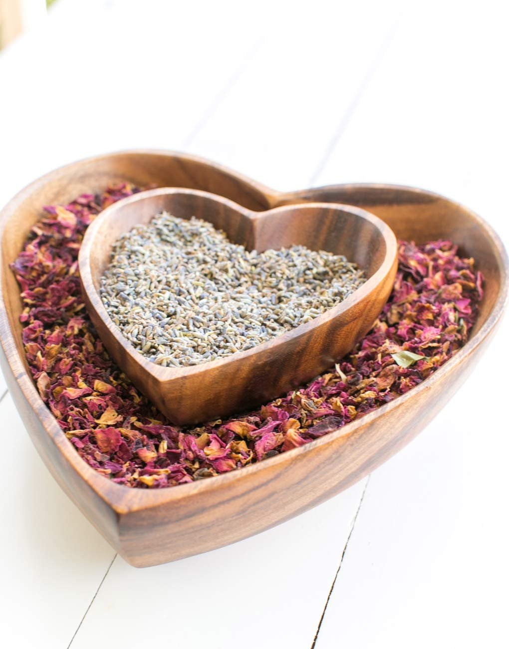 Fair Trade Hand-carved Acacia Wood Heart Bowl