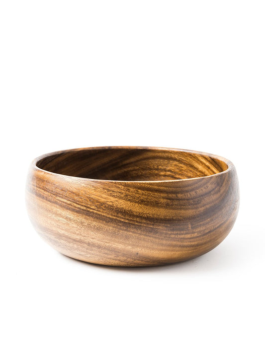Fair Trade, Hand-carved, Acacia Wood Salad Bowl