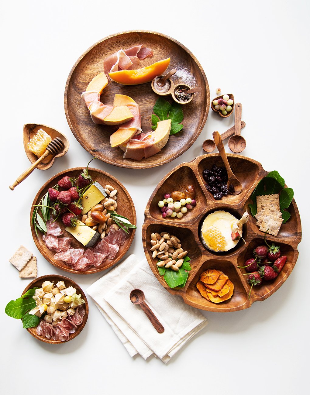 Fair Trade, Hand-carved, Artisan Made, Acacia Wood Vegetable Platter