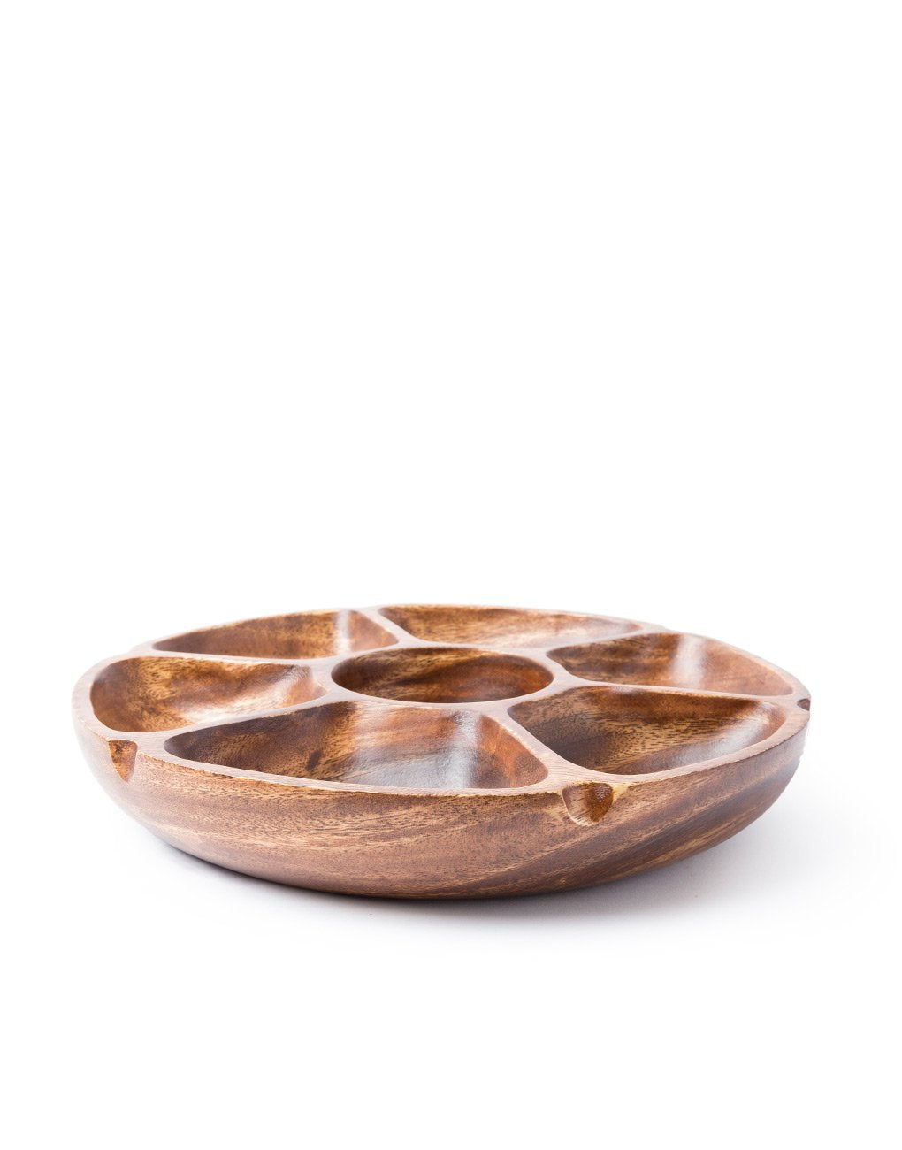 Hand-carved, Fair Trade,  Acacia Wood Vegetable Platter