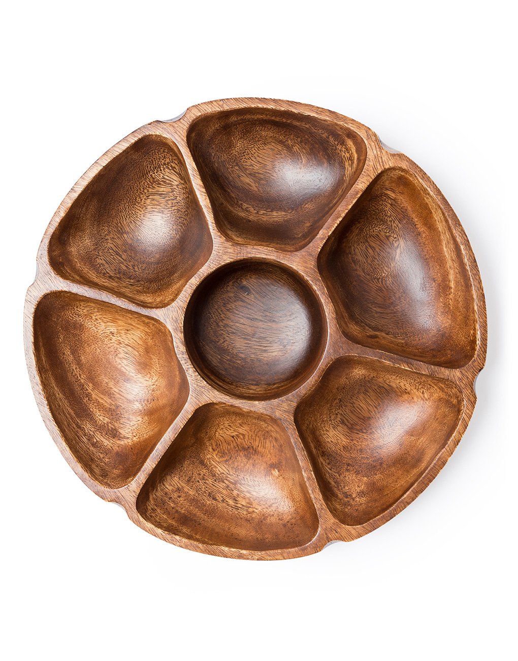 Fair Trade, Hand-carved, Acacia Wood Vegetable Platter