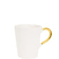 Ceramic Mugs Gift Box, White & Gold