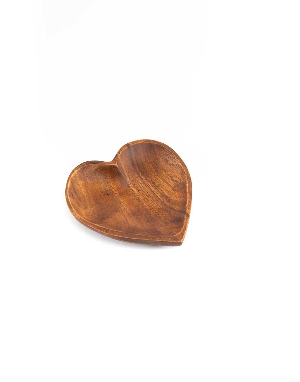 Medium Acacia Wood Heart Tray | The Little Market 