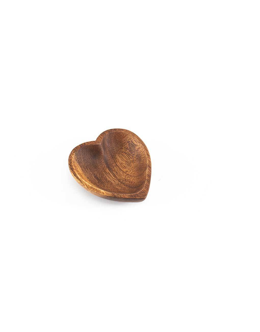 Small Acacia Wood Heart Tray | The Little Market 